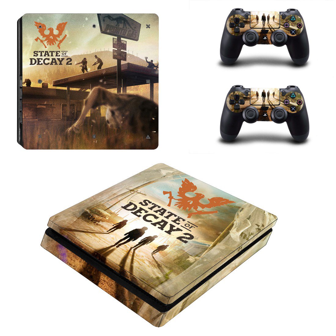 PS4 Slim And Controllers Skin Cover State Of Decay 2