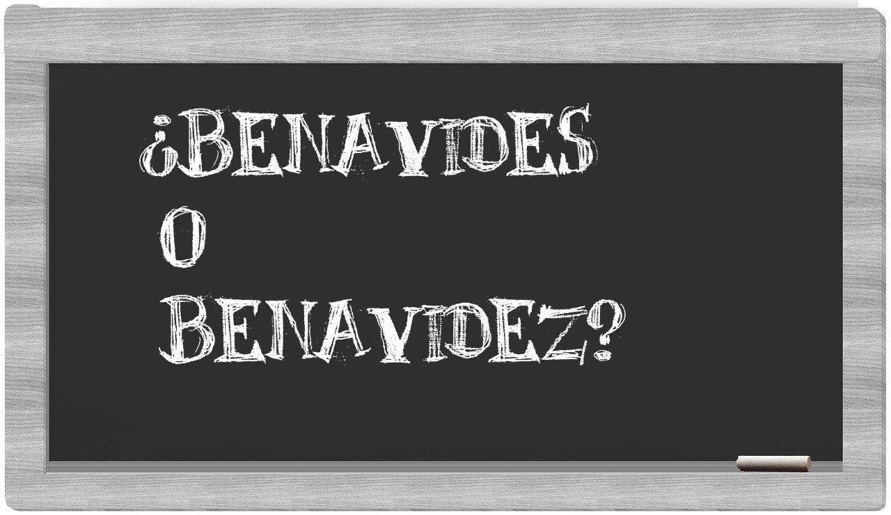 benavides o benavidez