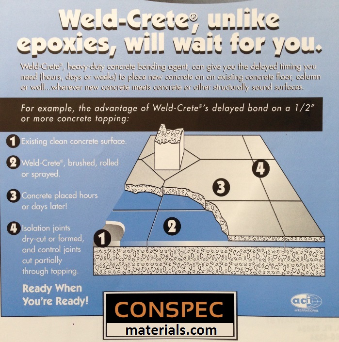 Larsen Products WeldCrete® Concrete Bonding Agent 1QUART Conspec