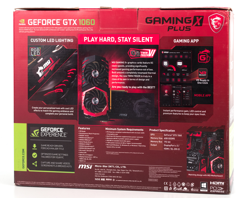 Обзор 1060 Обзор и тестирование видеокарты ASUS Dual GeForce GTX 1060