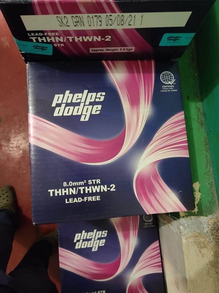 Phelps Dodge THHN / THWN 8.00mm2 Length 100meters CONST.PH