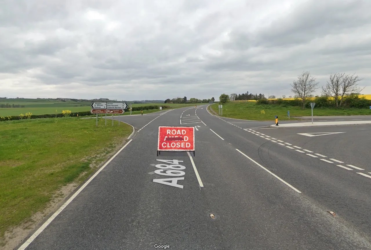 A684 Road Closure Harmby To Patrick Brompton Constable Burton