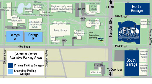Directions & Parking Ted Constant Convocation Center, Norfolk, Virginia