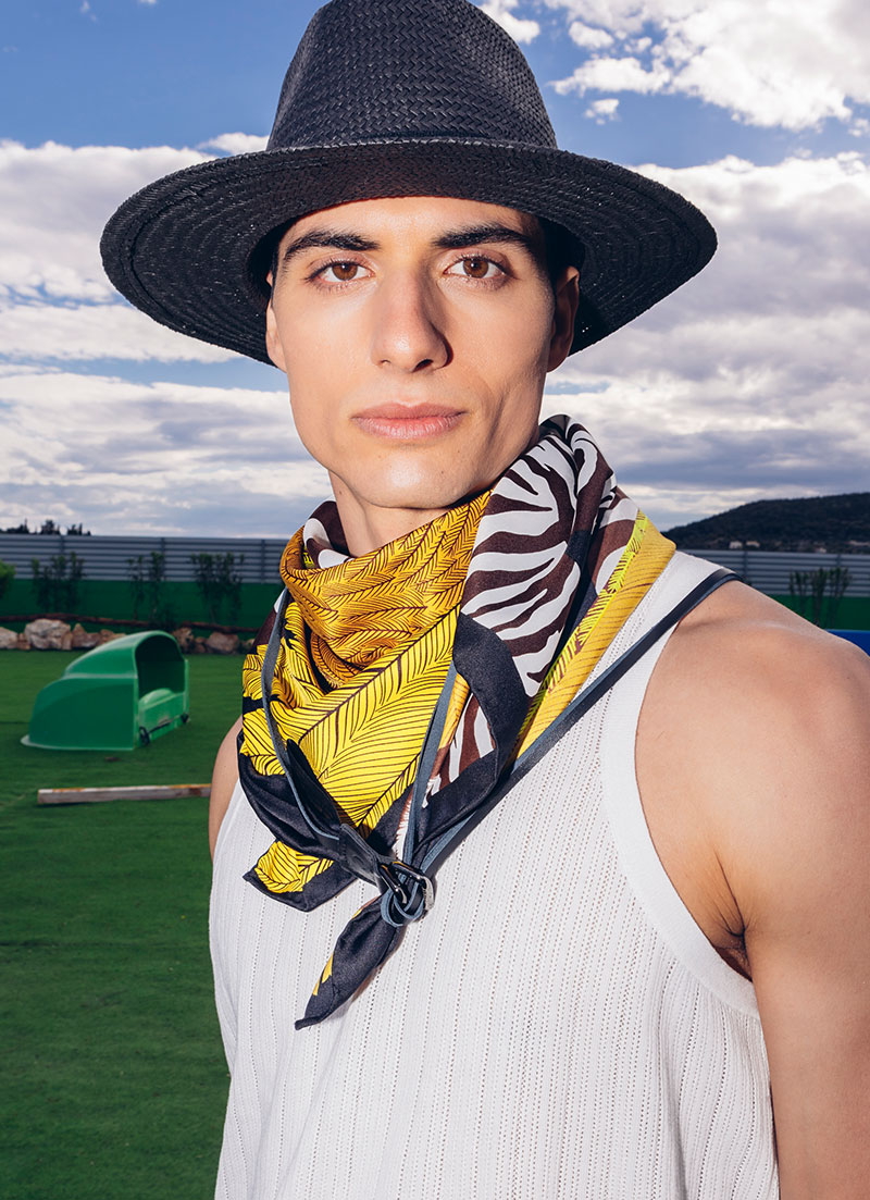 MAJESTIC ZEBRA SILK LEATHER BELT Constasy