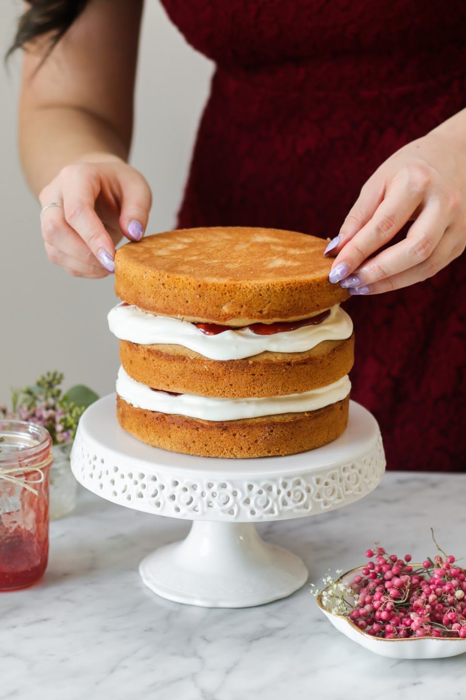 Chai Black Tea Cake with Raspberry Constellation Inspiration