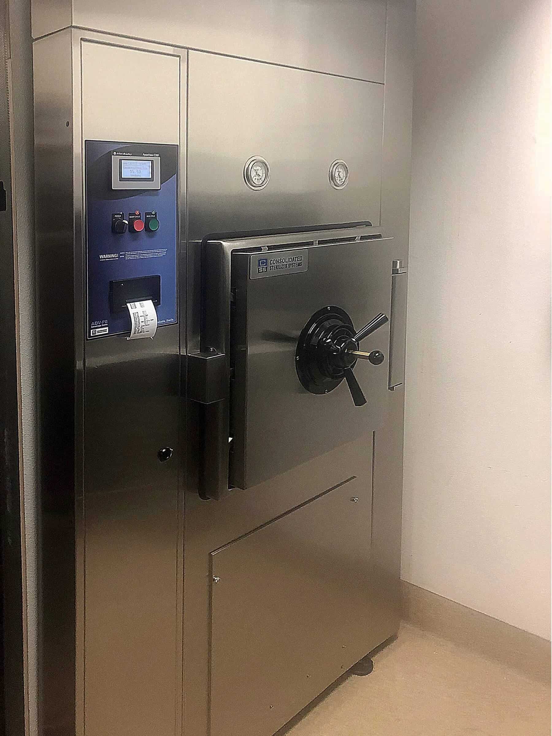Single Door, Hinged Autoclave Consolidated Sterilizer Systems