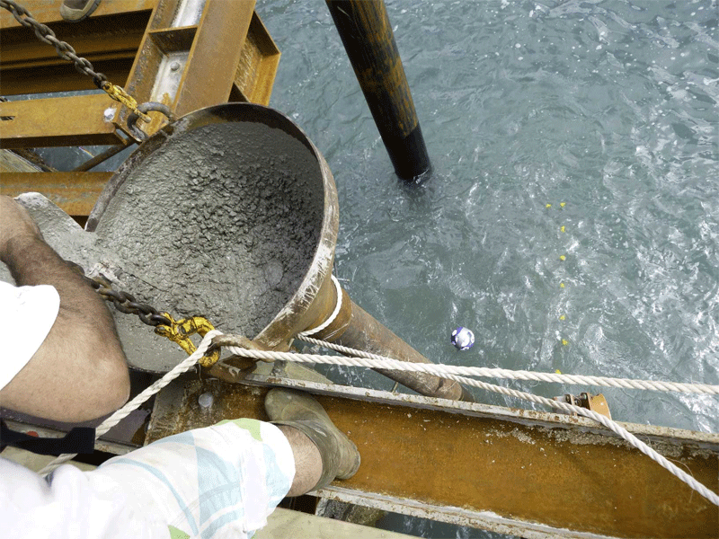 Types of underwater concreting methods