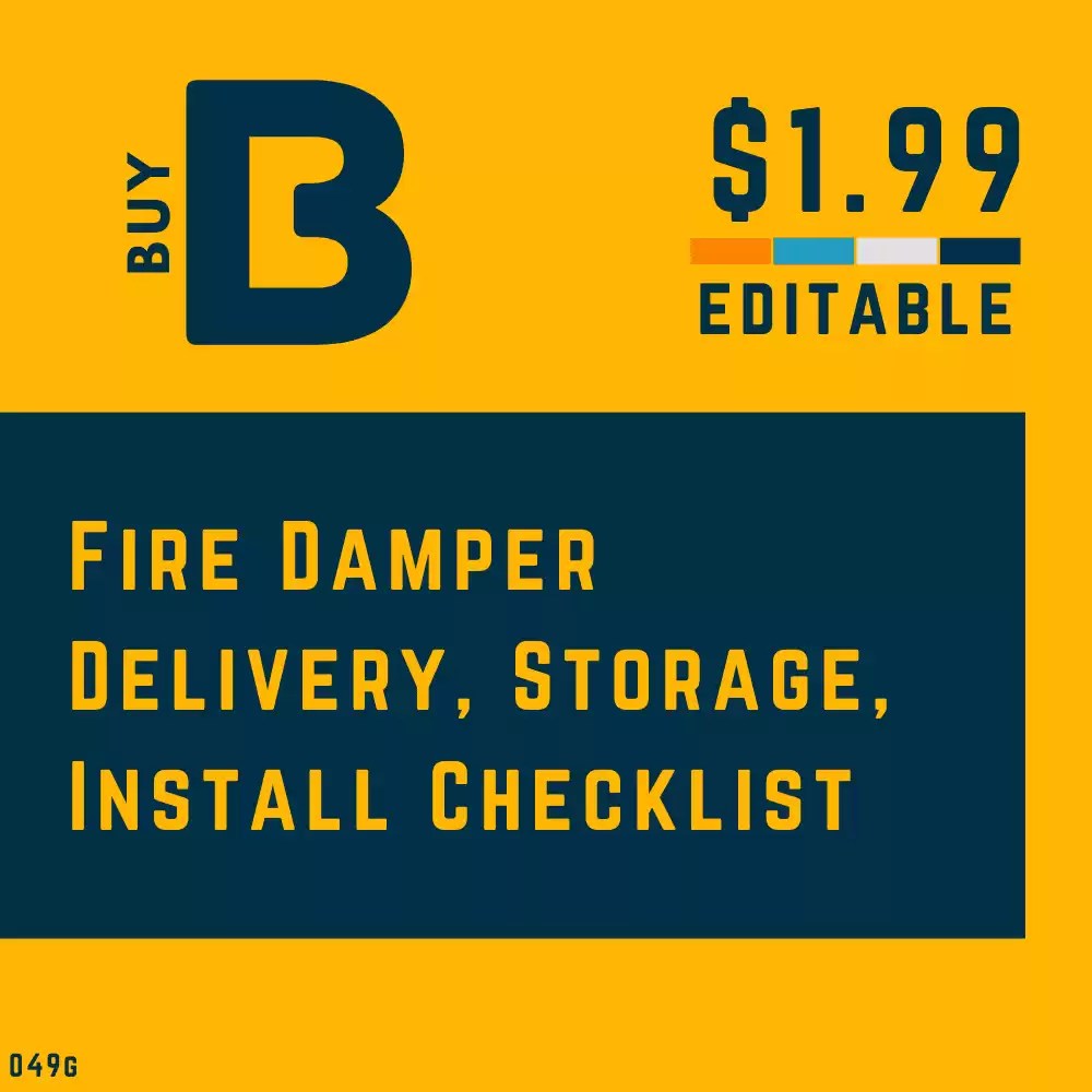 FIRE DAMPER Checklist