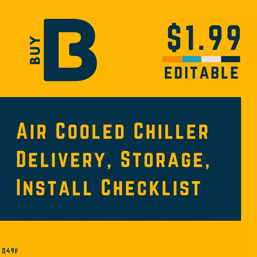 AIRCOOLED CHILLER PreFunctional Checklist Template + Download