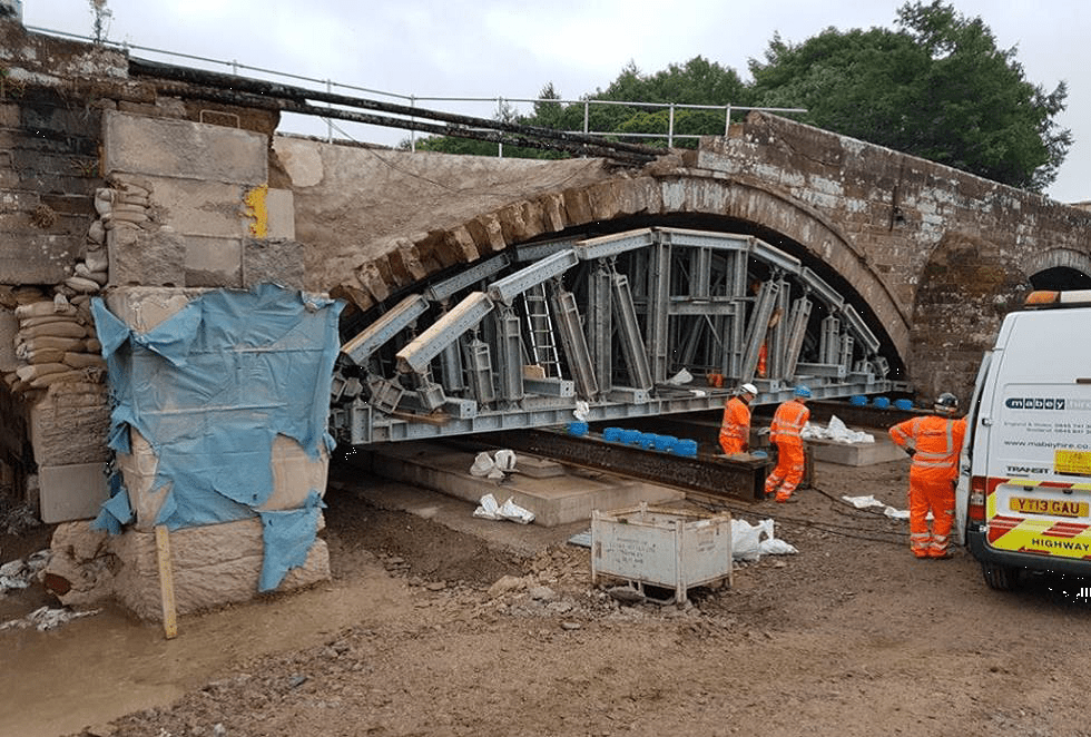 Cumbria Infrastructure Recovery Brougham Old Bridge Constructing