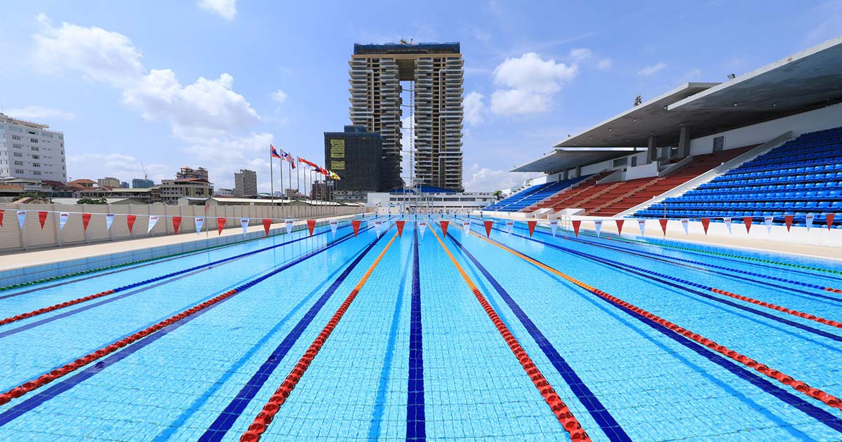 Renovation completed of international standard Olympic Stadium swimming
