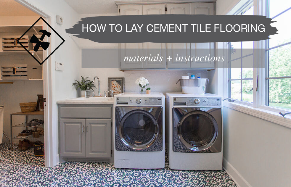 How to Lay Cement Tile Flooring | construction2style (983 x 632 Pixel)