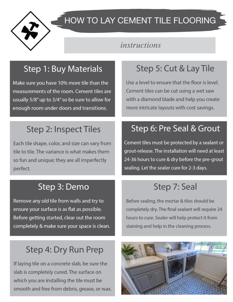 How To Lay Cement Tile (In 8 Easy Steps) Construction2style