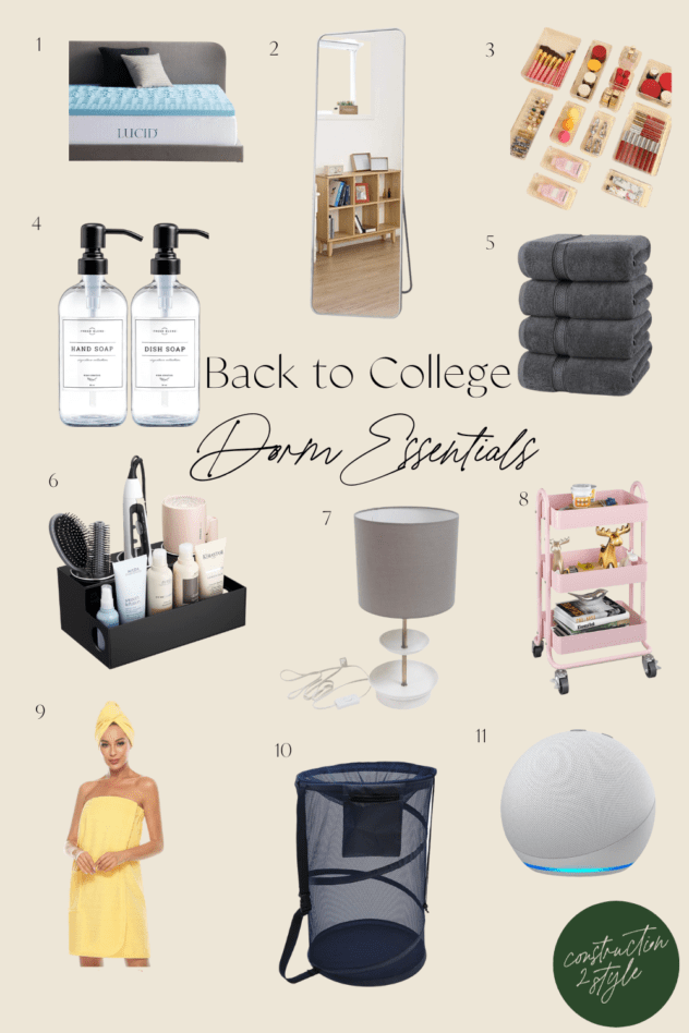 Dorm Essentials Back To College 2022 Construction2style