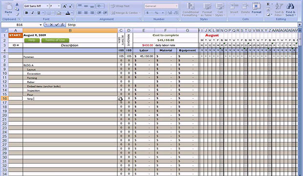free excel construction templates free construction estimate template