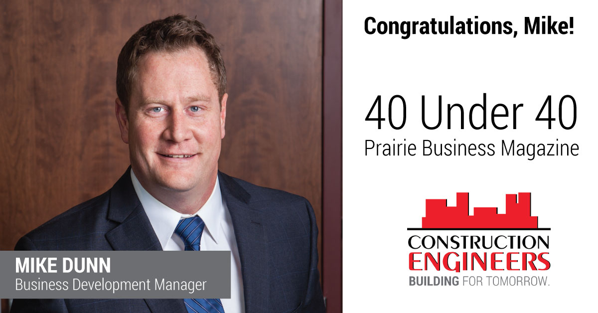 Mike Dunn Receives 40 Under 40 Recognition Construction Engineers