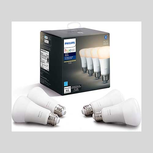 Buy Philips hue white bulbs 4Pack A19 LED Smart Bulb