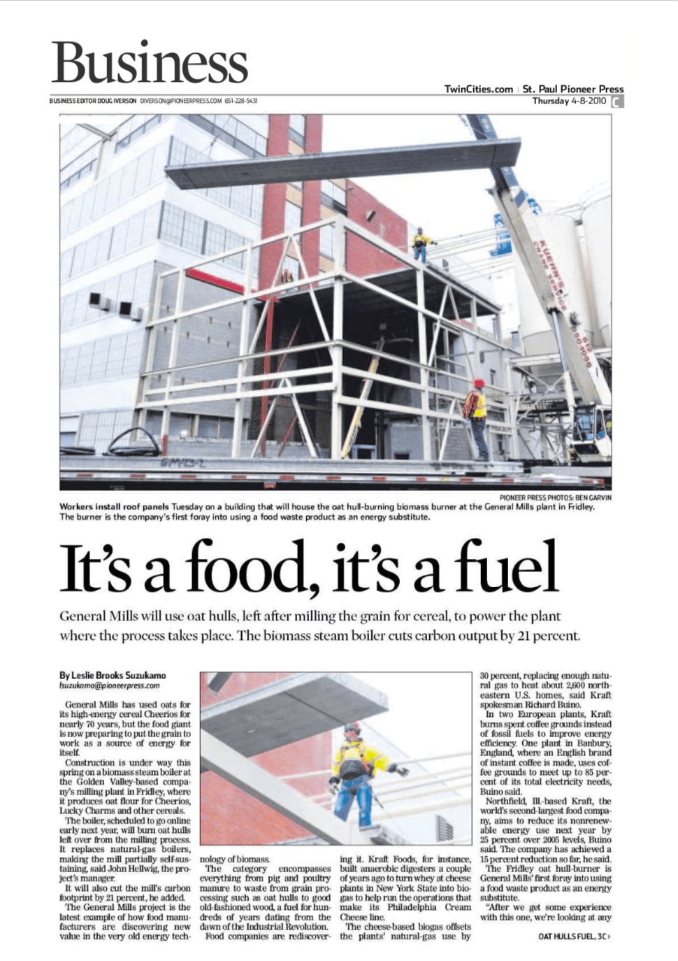 St. Paul Pioneer Press Construction Results Corporation