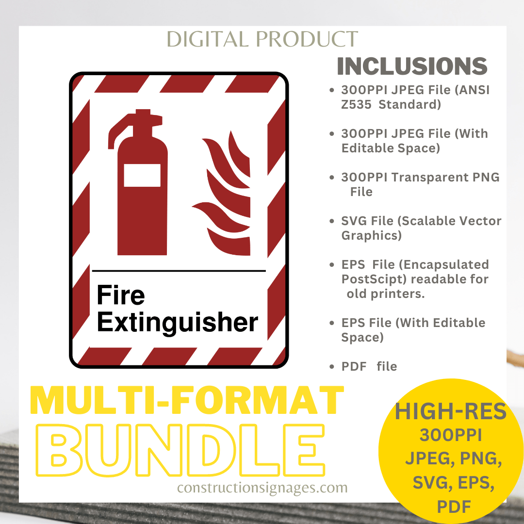 Fire Extinguisher, Printable Safety Signages | Construction Signages