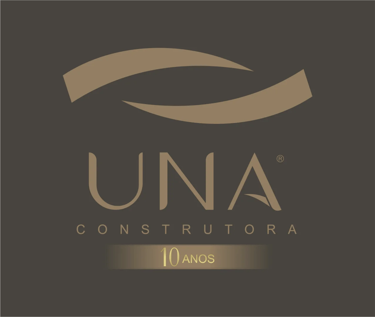 UNA 10 ANOS, LANÇAMENTO DE LOGOTIPO COMEMORATIVO UNA Construtora