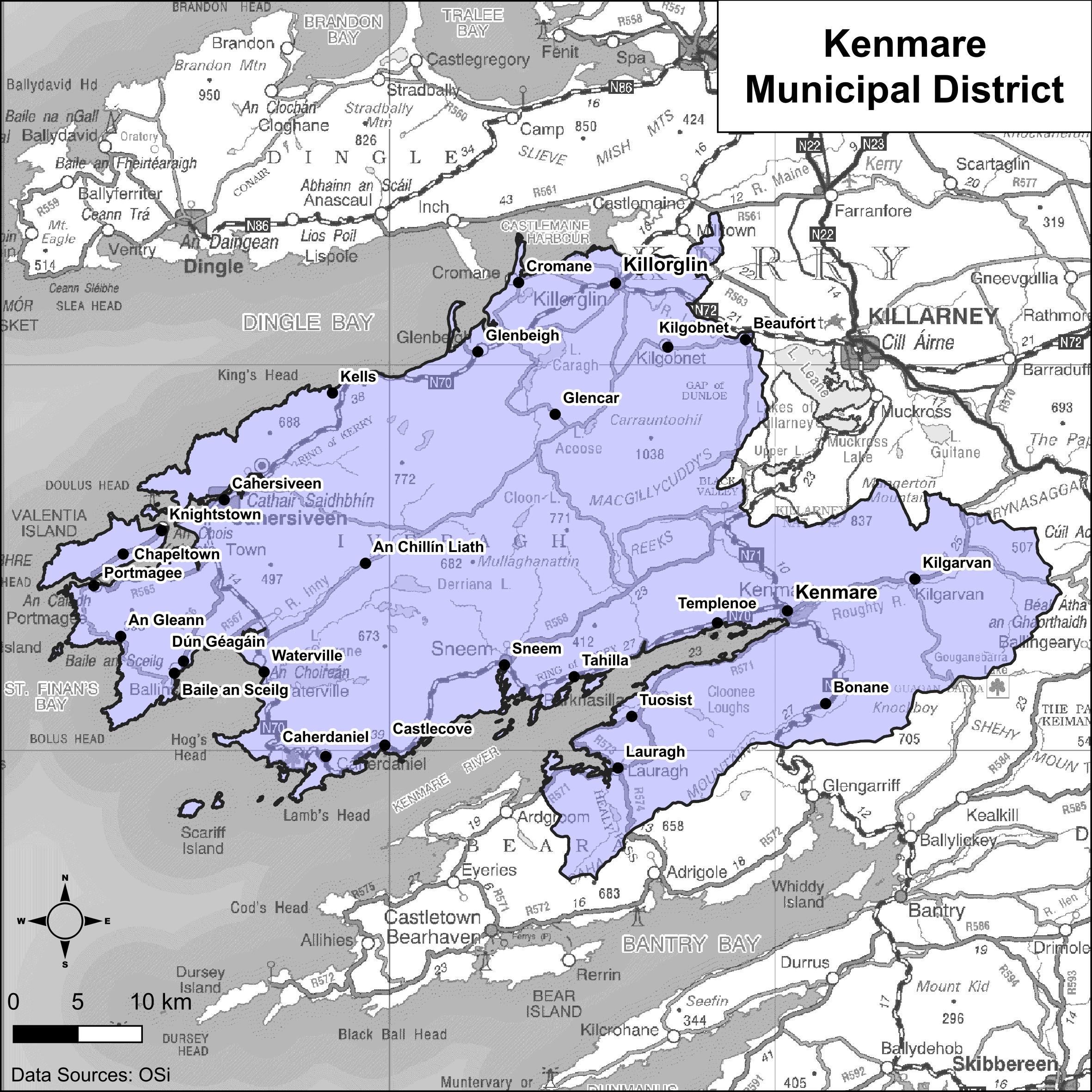 Map Of Kenmare Town Kenmare Municipal District Local Area Plan 20222028 Pre Draft