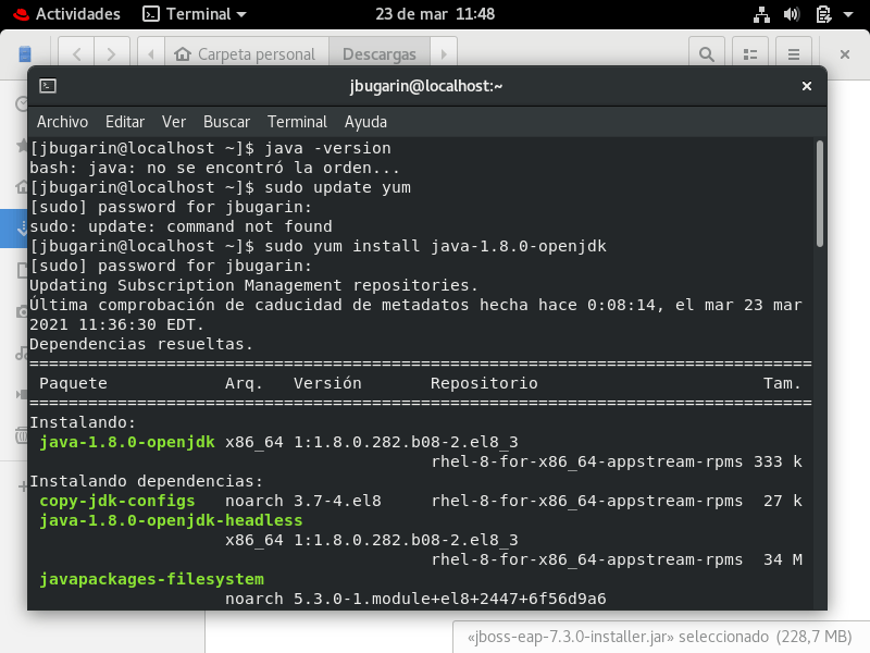 Instalar Java OPENJDK en Red Hat Enterprise Linux telodijoelbuga