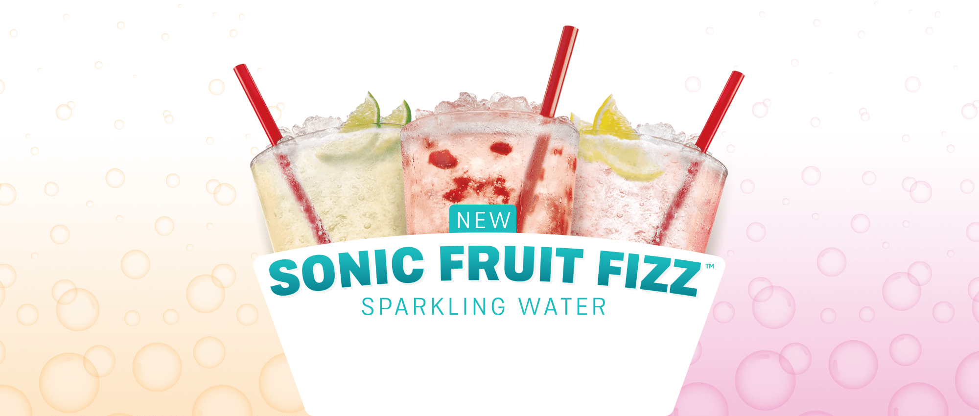 New at Sonic Fruit Fizz Sparkling Water!