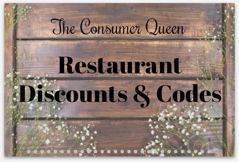 This Week's Restaurant Discounts & Codes 4/13
