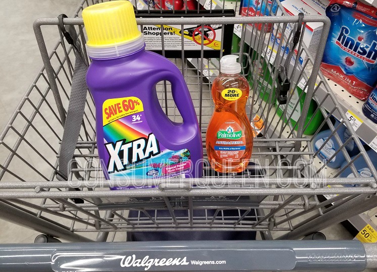 Xtra Laundry Detergent & Palmolive Dish Soap 88¢ at Walgreens
