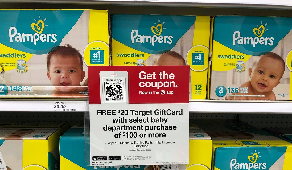 Pampers Boxed Diapers 29.99 + More at Target After Gift Card