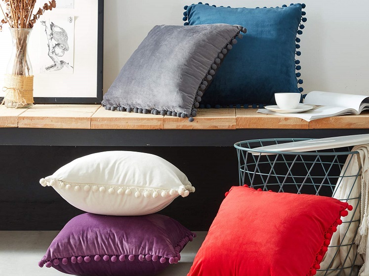 Throw Pillow Cover Set in Velvet by Top Finel for 14.99 + Free Shipping!