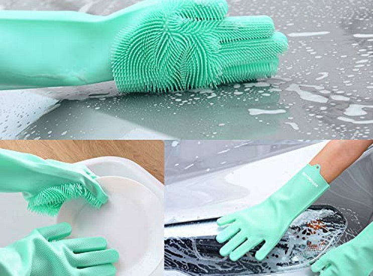 Silicone Dishwashing Gloves for 12.99 on Amazon!