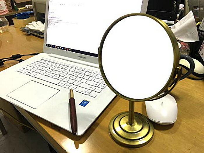 Tabletop Makeup Mirror by ARTRA $12.99 on Amazon!