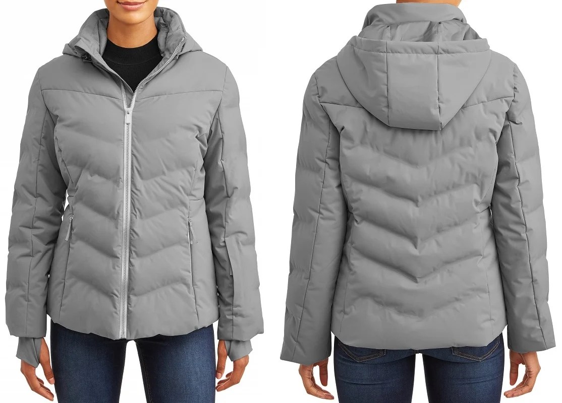 Women's Grey Puffer Coat ONLY 24.50 at Walmart (Reg. 60!)
