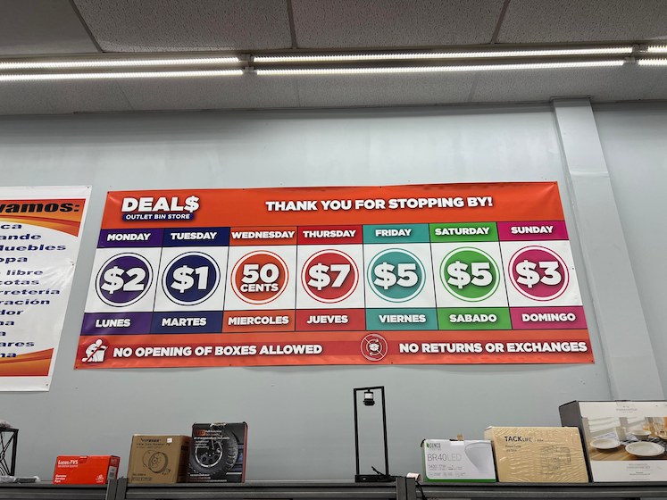 Deals Outlet Bins Store