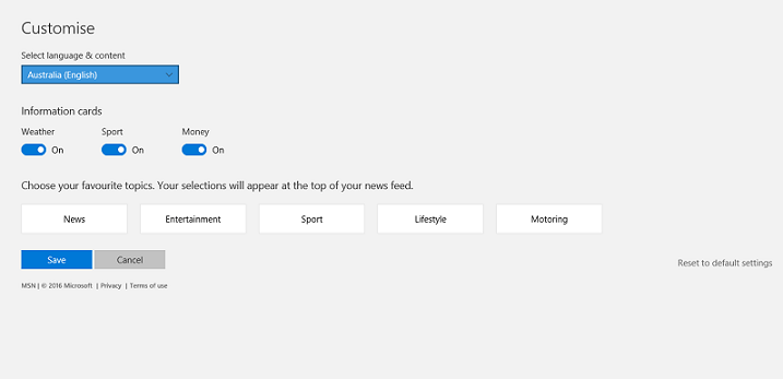 How to Customize Microsoft Edge MSN Homepage