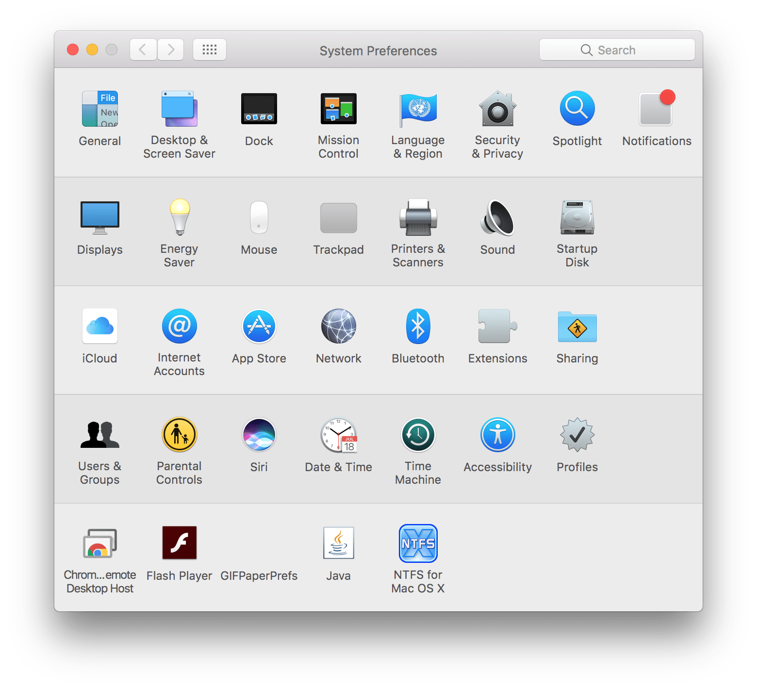 Remove Settings Icons from Preferences Panel on Mac
