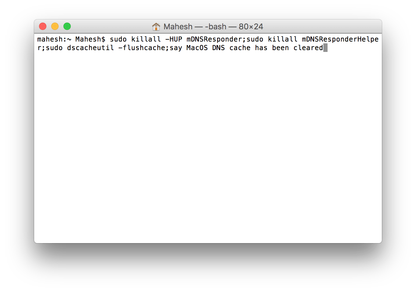 Clear DNS Cache in macOS Sierra ConsumingTech