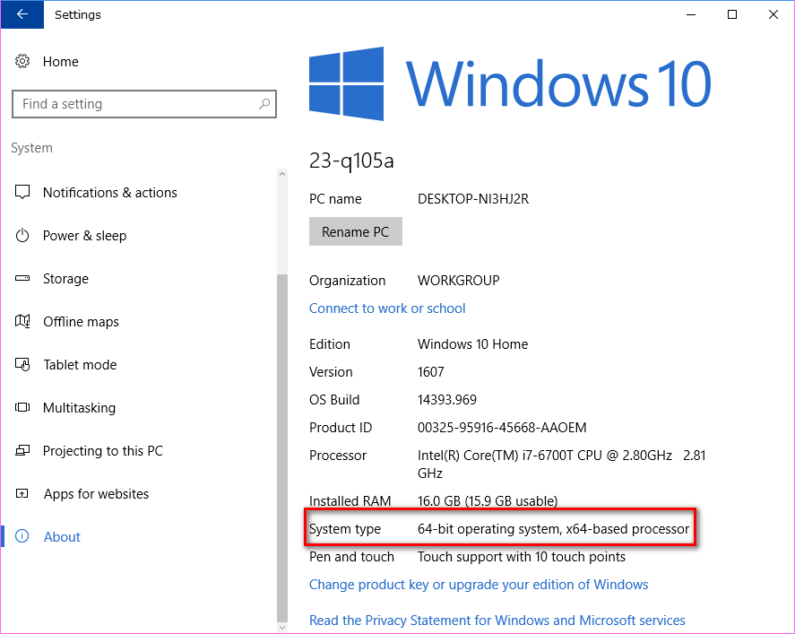 How to See if Running 32Bit (x86) or 64Bit (x64) Architecture of