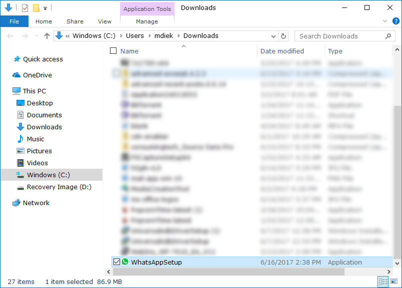Install WhatsApp Desktop App on Windows 10