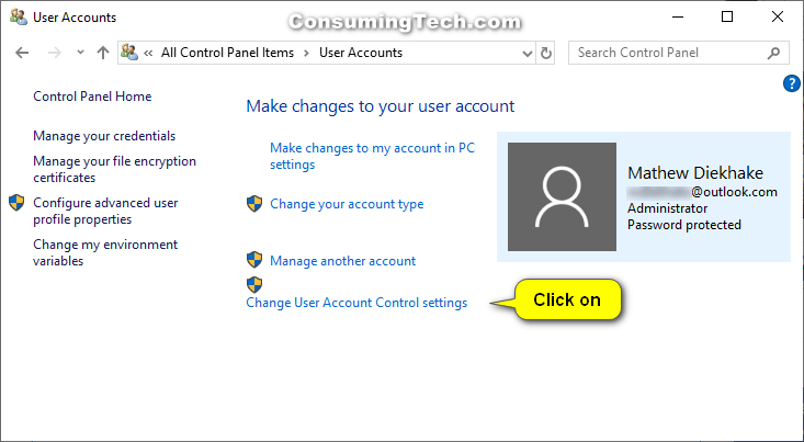 How to Change User Account Control (UAC) Settings in Windows 10