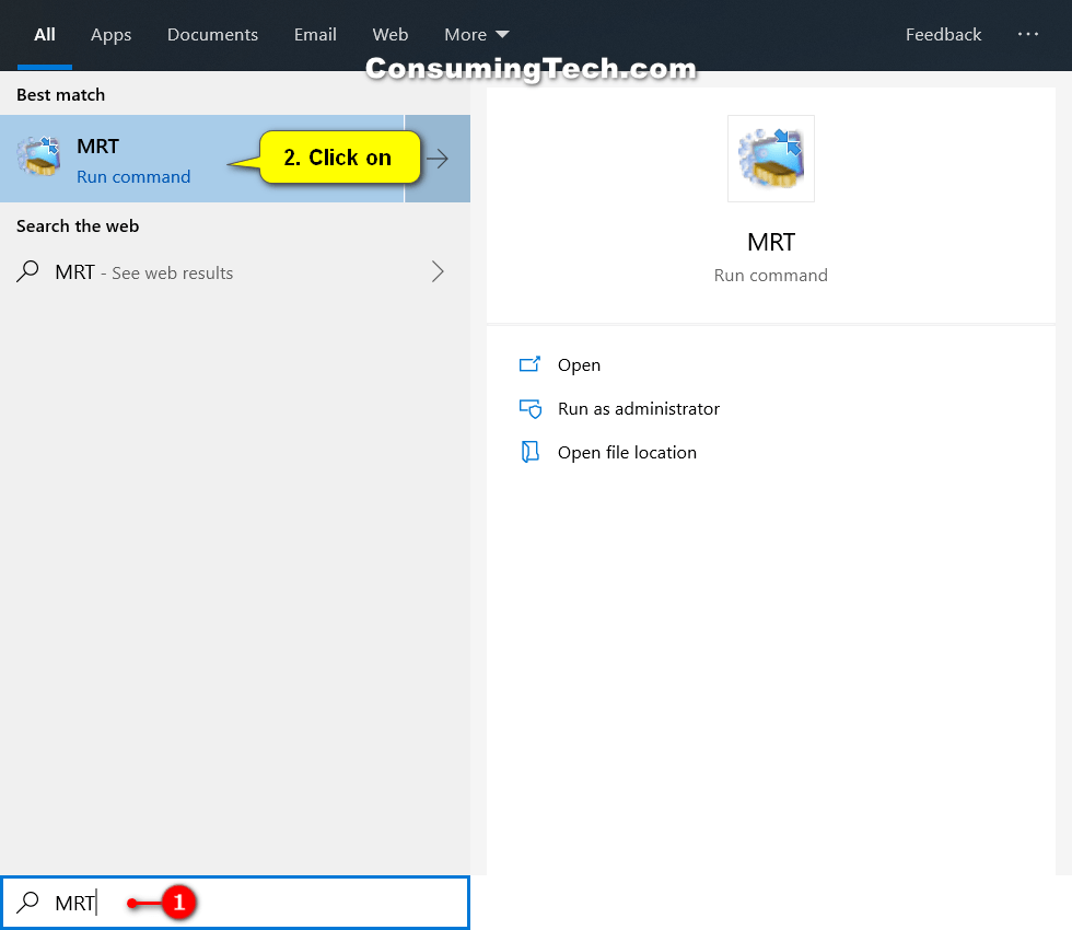 How to Use Malicious Software Removal Tool in Windows 10