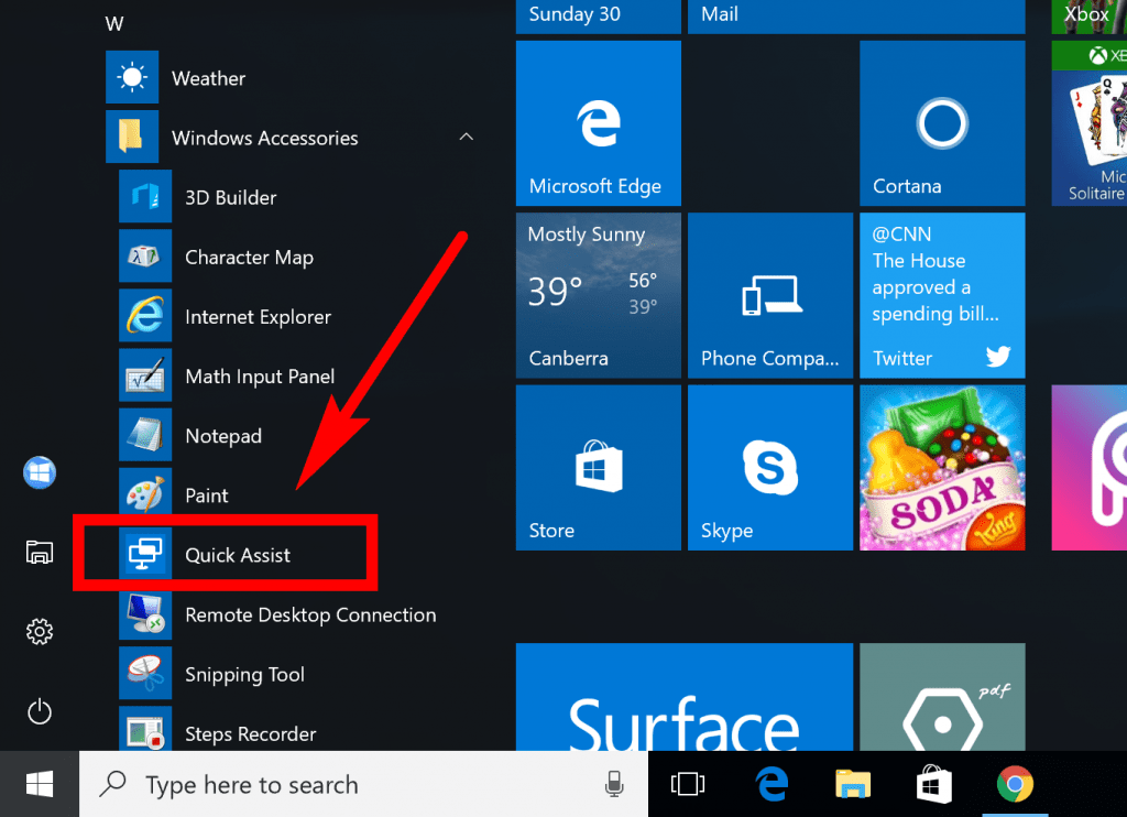 QuickAssistStartmenu ConsumingTech