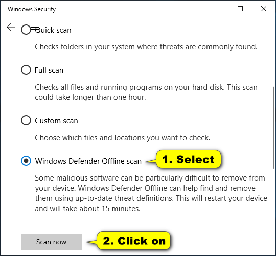 windowssecurityofflinescan ConsumingTech