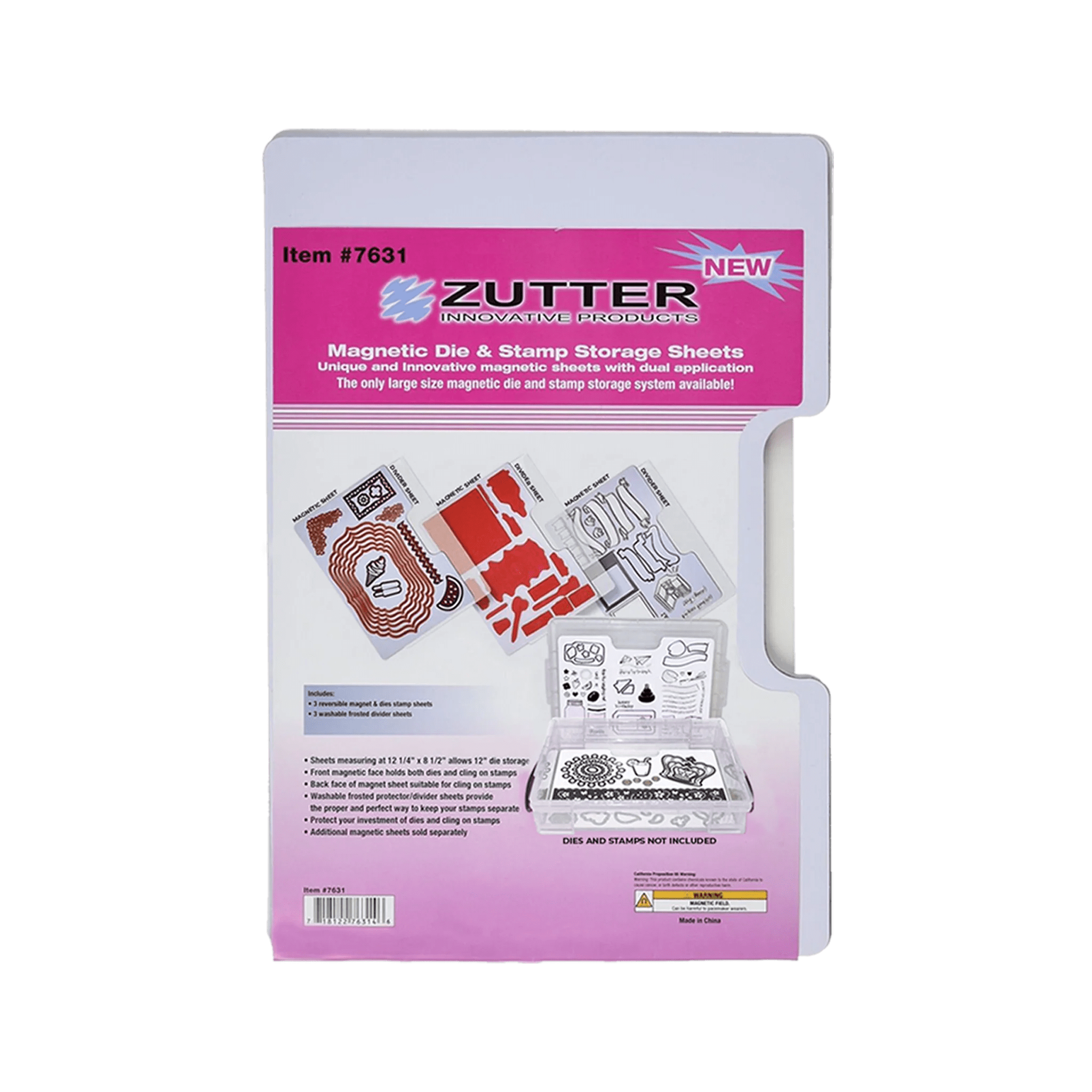 Die & Stamp Storage Sheets with Dividers