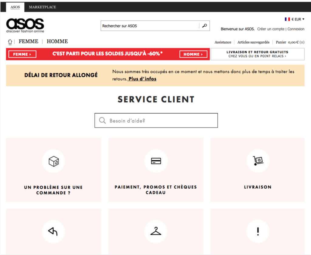 Contacter ASOS Numéro de Téléphone, Email et Adresse postale