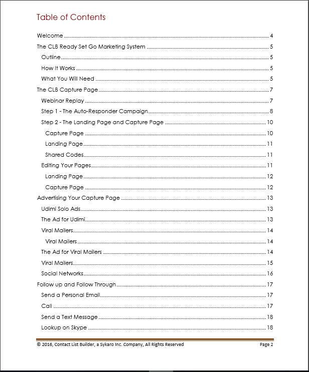 CLB 3 Step Quick Start Guide Contact List Builder