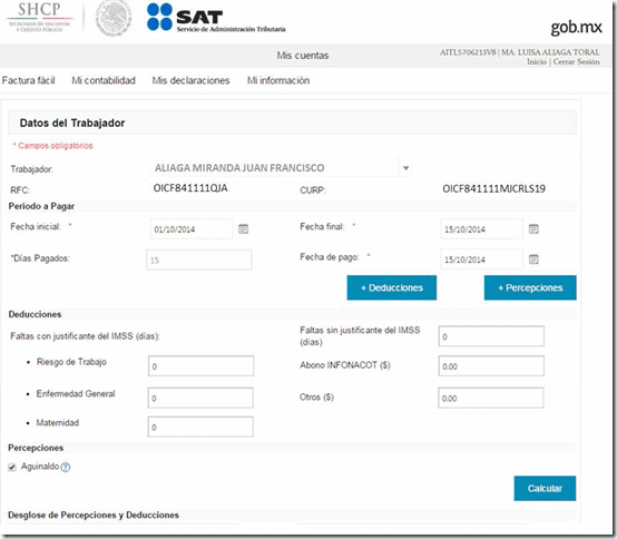 Como emitir los CFDI de Nominas desde la Aplicacion del SAT del RIF