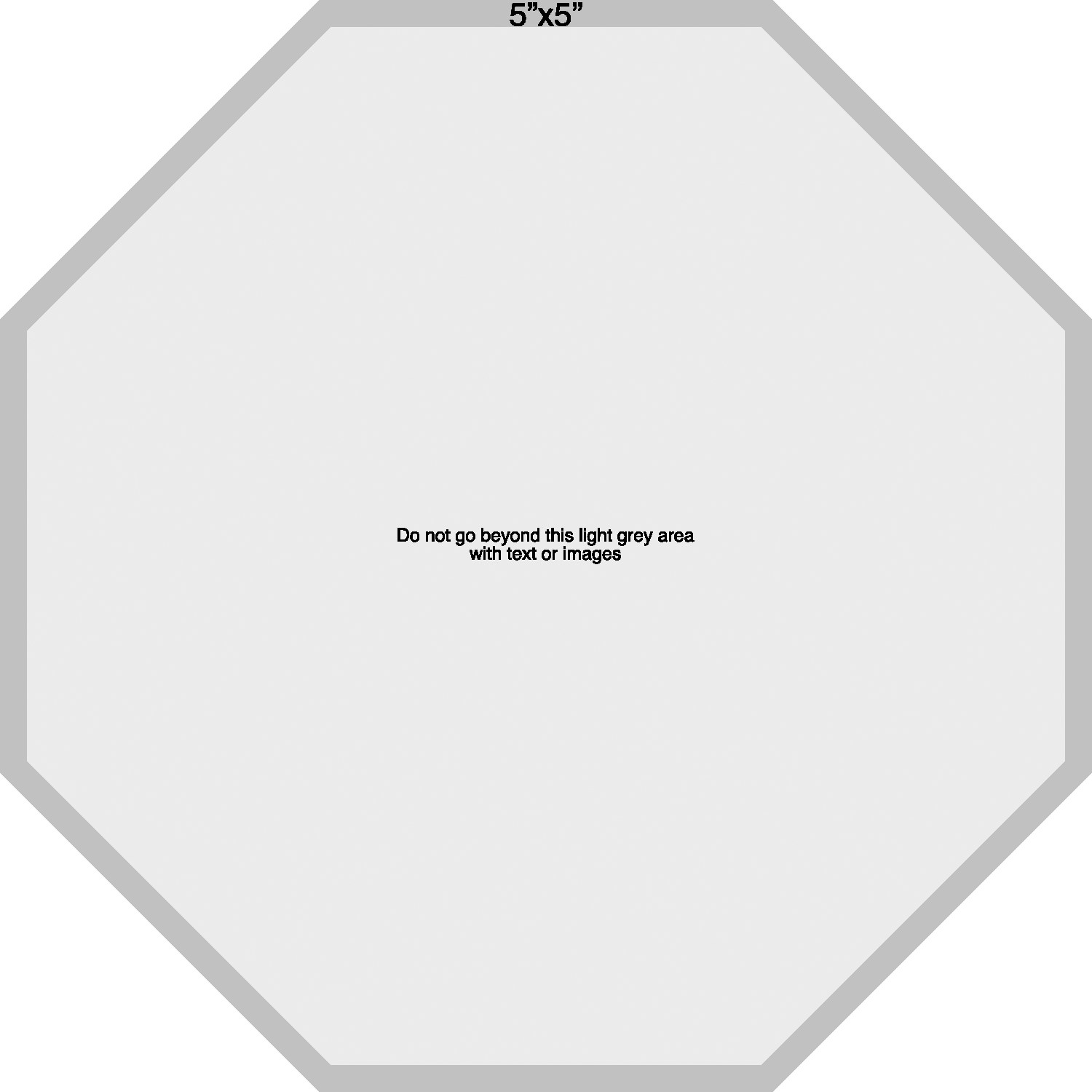 5" x 5" Octagon Sticker Artwork Template