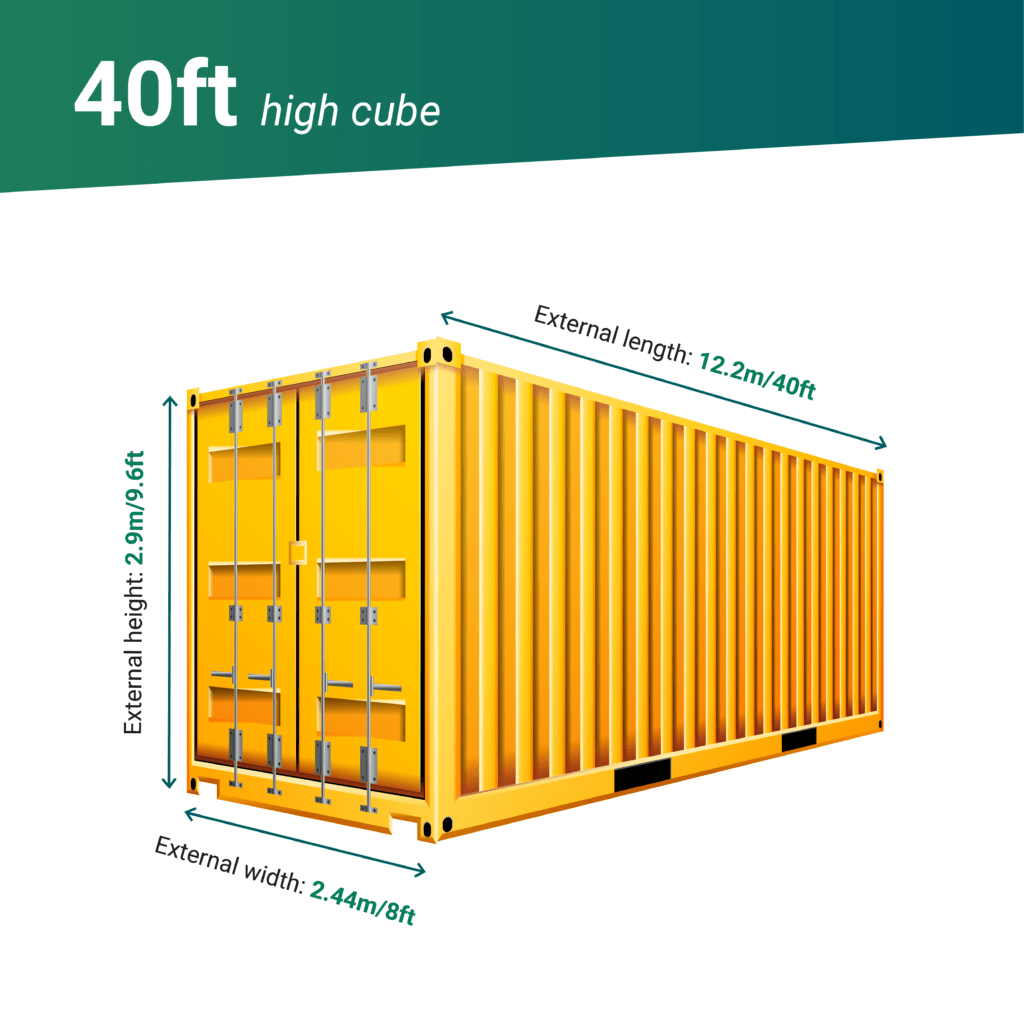 40ft High Cube Container Dimensions